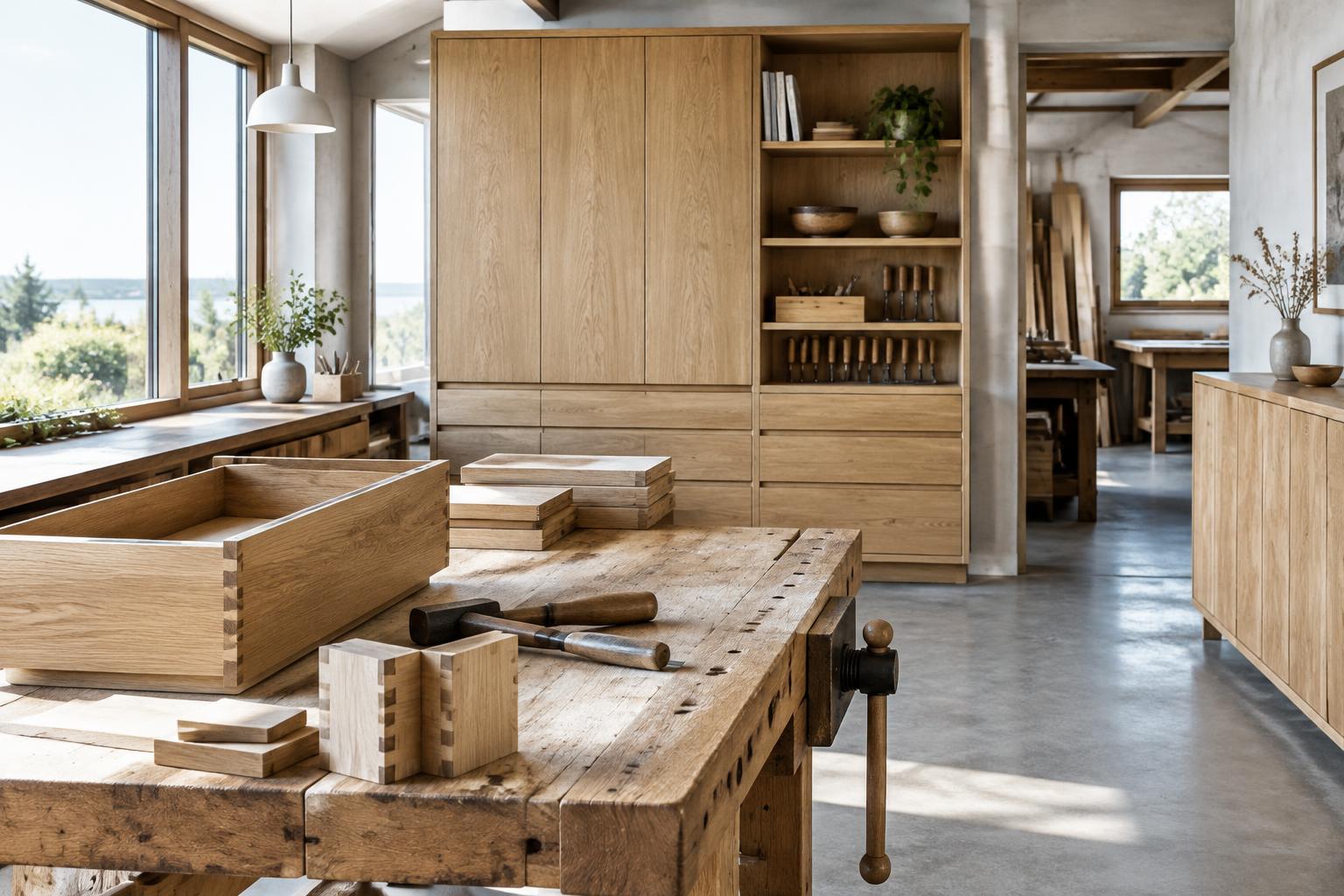 Snedker: visuelt designkoncept med Form Snedkeri